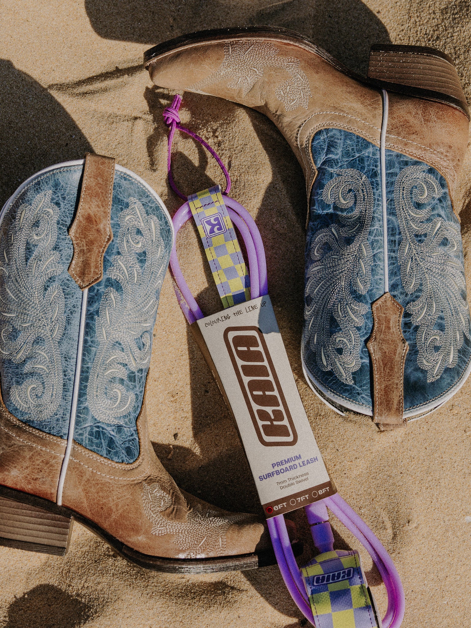 Rodeo Lilac + Yellow Surf Leash